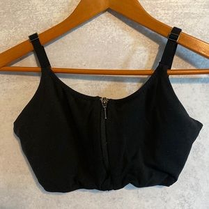 COPY - Athleta Black Adjustable Zip Up Zipper Bra